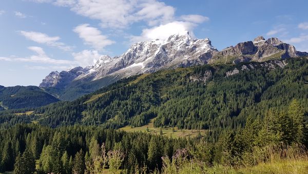 Views of the Monte Civetta on the Alta Via 1 between Passo Staulanza and Rifugio Vazoller