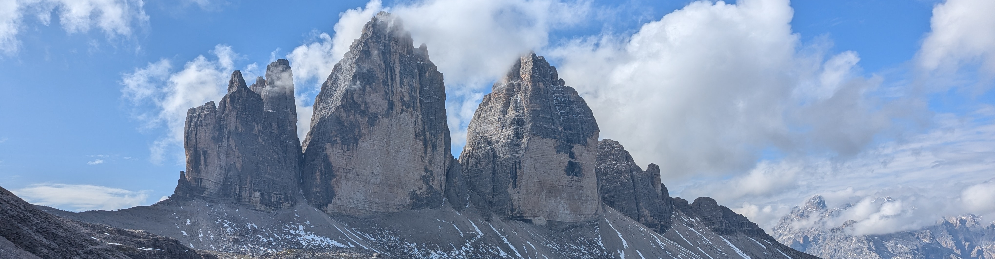 The famous Tre Cime de Lavaredo on the Lata Via 9 East