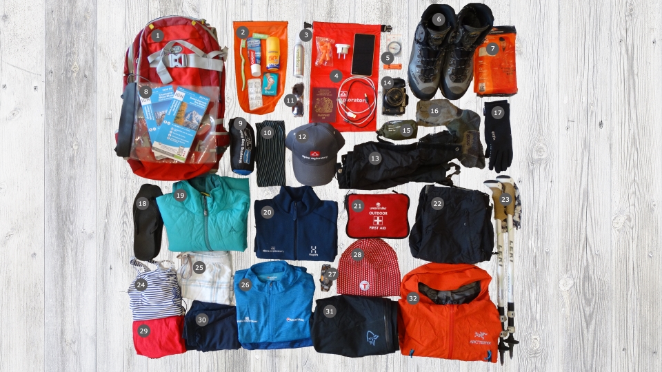alpine hiking gear